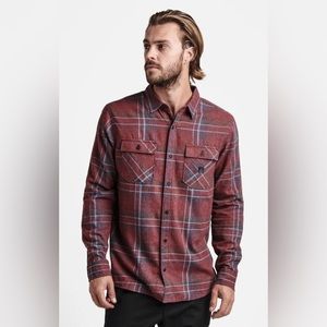 Roark Revival Nordsman Light Long Sleeve Flannel - Maroon